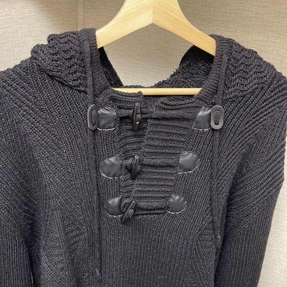 Men’s 2XL X-Ray Black Hooded Cable Knit Sweatshirt/Sweater - Picture 1 of 6